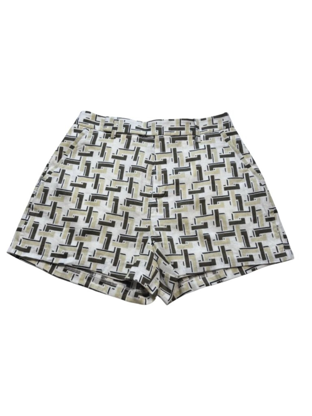 Equipment Jeannie Geometric Linen Multicolored Shorts